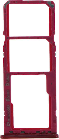 Υποδοχή Κάρτας Sim Sim Card Tray Samsung Galaxy A7 2018 Dual Card Version Red
