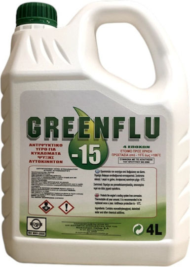 Greenflu Lichid de răcire pentru motorul mașinii Mașină -15°C/+106°C Verde Culoare 4lt
