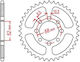 SFR Rear Sprocket for Suzuki Address