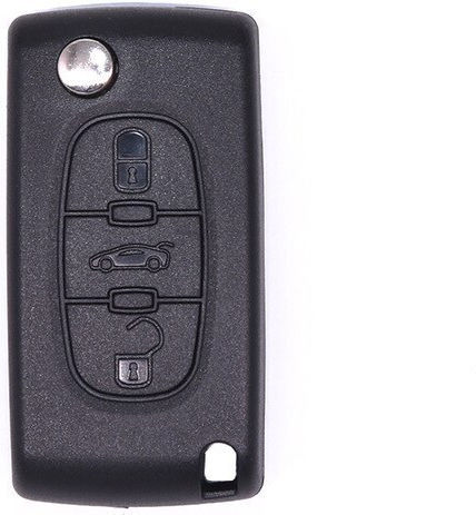 Foldable Car Key Shell with Blade with 3 Buttons Hu83 blade for Peugeot