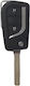 Foldable Car Key Shell with Blade with 2 Buttons for Toyota
