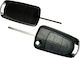Foldable Car Key Shell with Blade without Buttons for Opel
