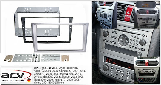 ACV DIN Fascia Panels 2 Din for Chevrolet G Lexus RC Opel Agila / Corsa / Astra / Vectra / Vivaro / Meriva / Omega / Signum / Zafira Scania G 2001-2005