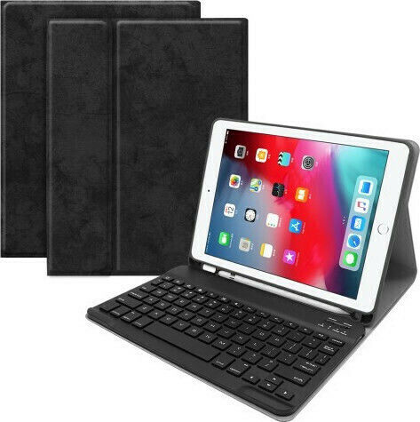 Flip Cover Bluetooth cu Tastatură în Engleză SUA Neagră (iPad 2017/2018 9.7")