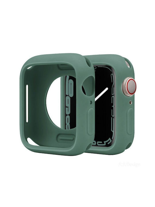 Soft Carcasă de Silicon în culoarea Verde pentru Apple Watch 45mm