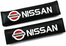 Σετ Mαξιλαράκια Ζώνης “nissan” 2τμχ Oem – Μαύρο Carbon