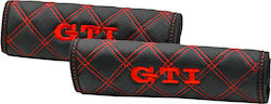 Oem Μαξιλάρι Ζώνης 2τμχ Gti Μαύρο Κοκκινο 23χ7cm