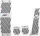 Car Pedal Set Non Slip for Bmw Series 3 Aluminum Silver 4pcs
