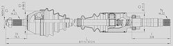 Open Parts Ημιαξόνιο για Peugeot 306