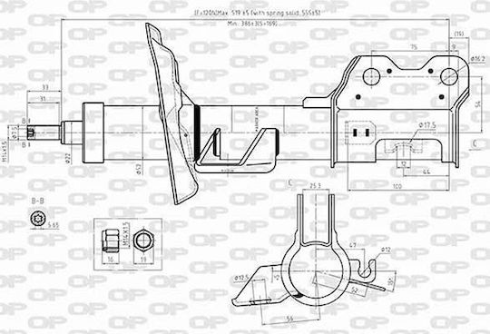 Open Parts Αμορτισέρ για Opel Mokka / Mokka X