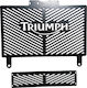 Cosmo Προστατευτικό Ψυγείου Μοτοσυκλέτας Triumph Tiger Μαύρο