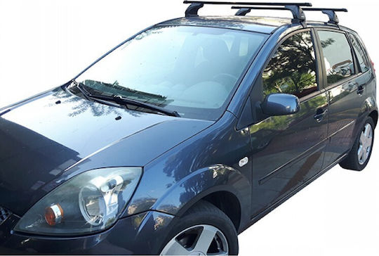 Nordrive Metallic Car Roof Bars for Ford Fiesta 5D 2002-2008 Set with Roof Rack Legs M.Parts