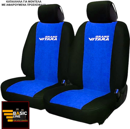 Huse Față Auto 2buc Prosop Negru