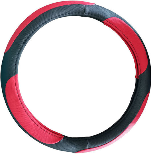 Car Steering Wheel Cover Leather with Diameter 43cm made of Leatherette Black