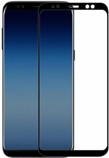 9D Vollkleber Vollflächig gehärtetes Glas Schwarz (Galaxy A7 2018)