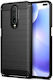Carbon Fiber Back Cover Σιλικόνης Μαύρο (Redmi K30)