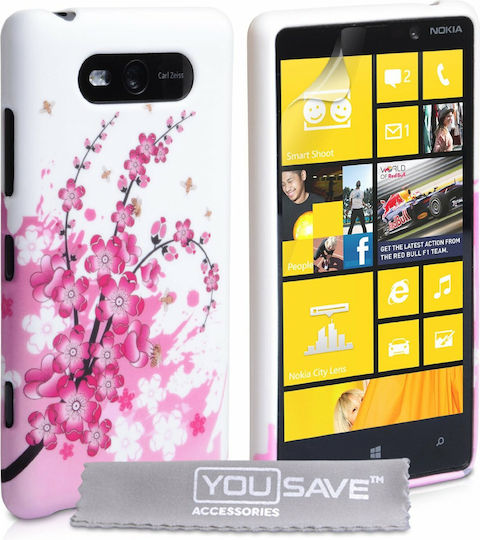 YouSave Accessories Back Cover Silicone Set with Glass (Lumia 820)