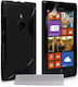 YouSave Accessories Lumia Back Cover Silicone Set with Glass Black (Nokia Lumia 925 by YouSave.)