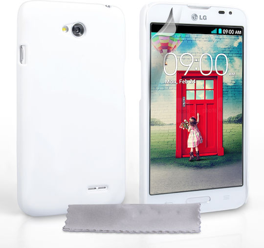 YouSave Accessories Back Cover Set with Glass White (LG L70)