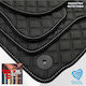 Hyundai Lantra 1995-2000 Technoleather Cube Black with White Embroidery Hyundai Set of 4 Pieces
