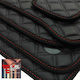 Fiat Strada 2013-2021 Technoleather Cube Black with Red Embroidery Abarth Set 2pcs