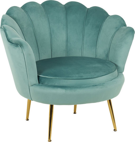 Daimon Фотьойл Кадифен Pistachio-gold 79x74x78см