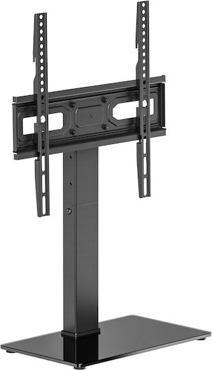 Powertech PT-1445 Επιτραπέζια Βάση Τηλεόρασης έως 65" και 40kg Ασημί