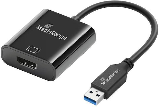 MediaRange Конвертор HDMI / USB-A мъжки към HDMI / USB-A женски Черен 1бр MRCS232