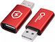 Microconnect Converter USB-A male to USB-A female Red 1pcs W127378921