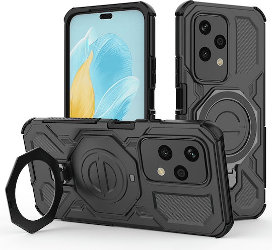 Techsuit Carbon Задна корица Силикон Черен (Honor 200 Pro)