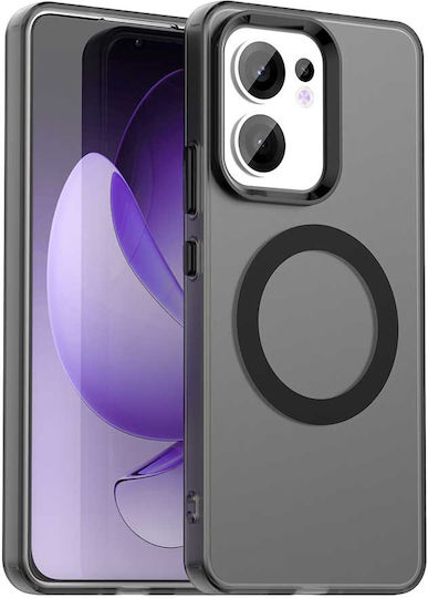 Techsuit Umschlag Rückseite Silikon Schwarz (Oppo Reno13 F / FS)