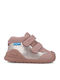 Anatomical Leather Kids Boots with Velcro Pink
