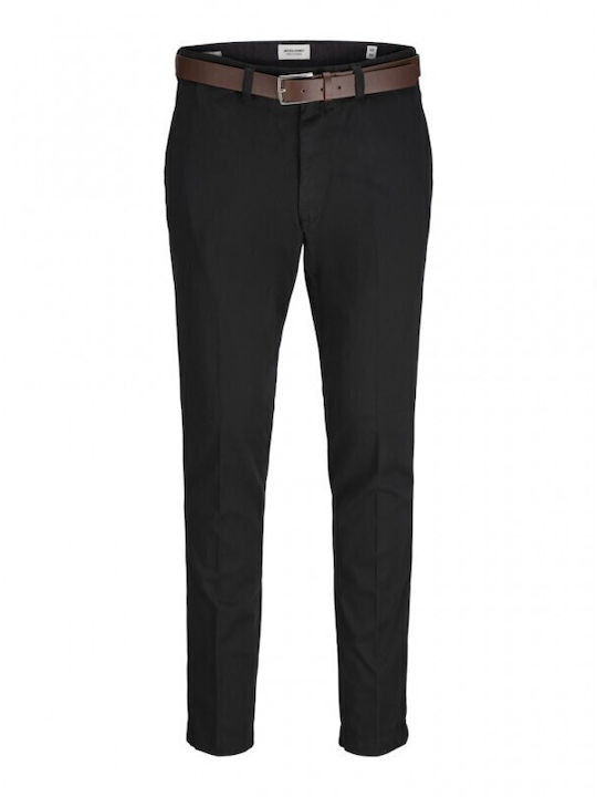 Men's Elastic Black Chino Trouser