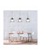 Diamond Adjustable Pendant Light Black with Socket E27 17x18cm