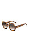 Women's Sunglasses with Brown Tartaruga Plastic Frame and Brown Gradient Lens