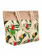 Stoff Strandtasche Beige