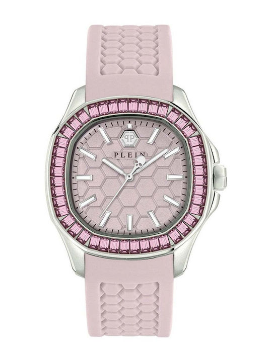 Philipp Plein Lady Ρολόι Μπαταρίας με Καουτσούκ Λουράκι Philipp Plein Lady Ρολόι Μπαταρίας με Καουτσούκ Λουράκι