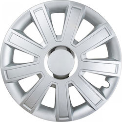 Silver Flash 14" Car Hubcap