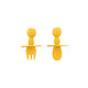 Zingies Baby Spoon and Fork Set Made of Silicon...