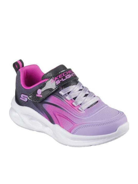 S-lights Kids Sneakers with Scratch Purple