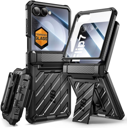 Supcase Unicorn Beetle Pro Book Silicon / Plastic 0.33mm Negru (Galaxy Z Flip7)