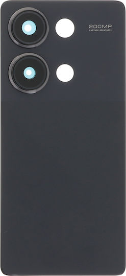 Xiaomi Redmi Note 13 Pro 4G Battery Door + Battery Door Adhesive + Back Camera Lens Bezel Midnight Black OEM