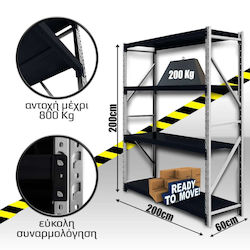 Dexion Regal 200x60x200cm mit 4 Regalen Gesamtb...