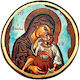 Icoană Din Lemn Fecioara Maria & Iisus Hristos St2 17cm