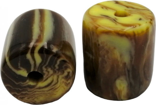 Beads Begeleli-String Brown-Yellow 14x16mm 25pcs