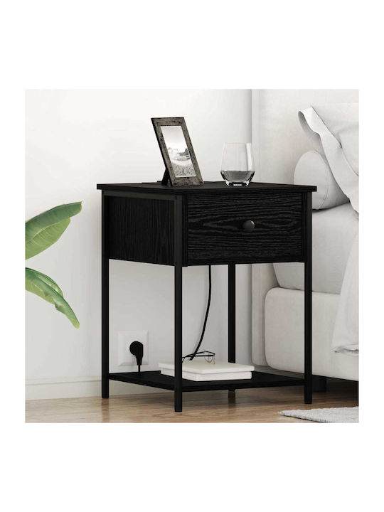 vidaXL Metal Bedside Tables with Glass Surface ...