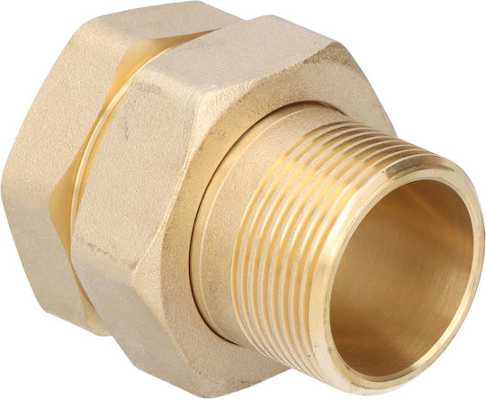 Short Straight Twist 1 1/4" Screw Fitting O-Ring Brass