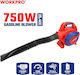 WorkPro Laubbläser / Sauger Handheld Benzin 25.4cc mit Maximaler Luftgeschwindigkeit 252km/h