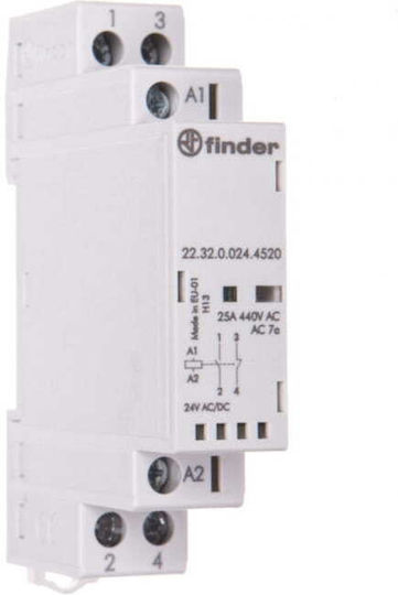 Finder 1no 1nc Phase Relay 25A 24V