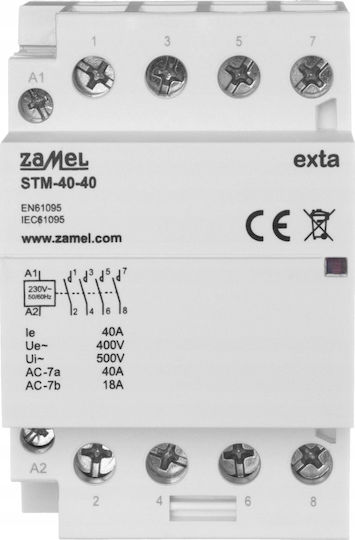 Zamel Ρεле за фаза 40Спецификация с Напрежение 230V